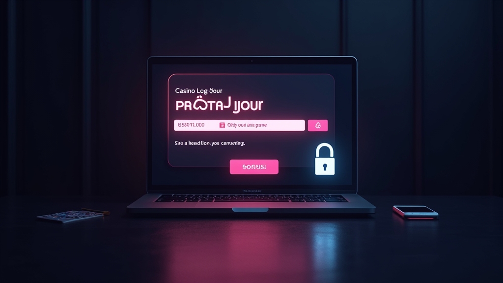 Casino login screen with a promo code field and bonus banner