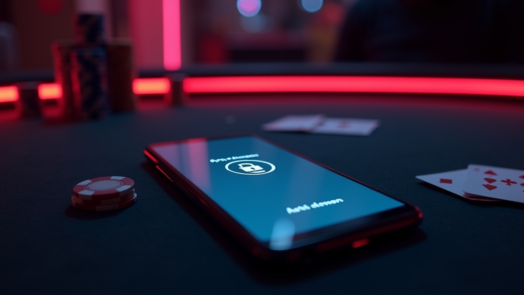 Android phone showing APK installation steps in a dark casino environment